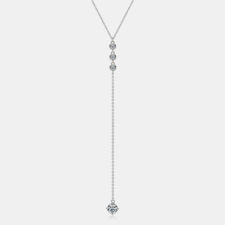 1.3 Carat Moissanite 925 Sterling Silver Drop Necklace