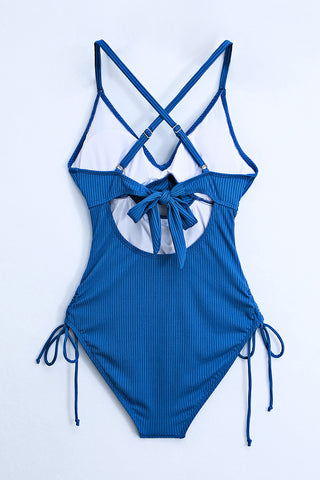 Cutout V-Neck Spaghetti Strap One-Piece Swimwear