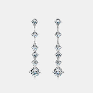 4 Carat Moissanite 925 Sterling Silver Earrings